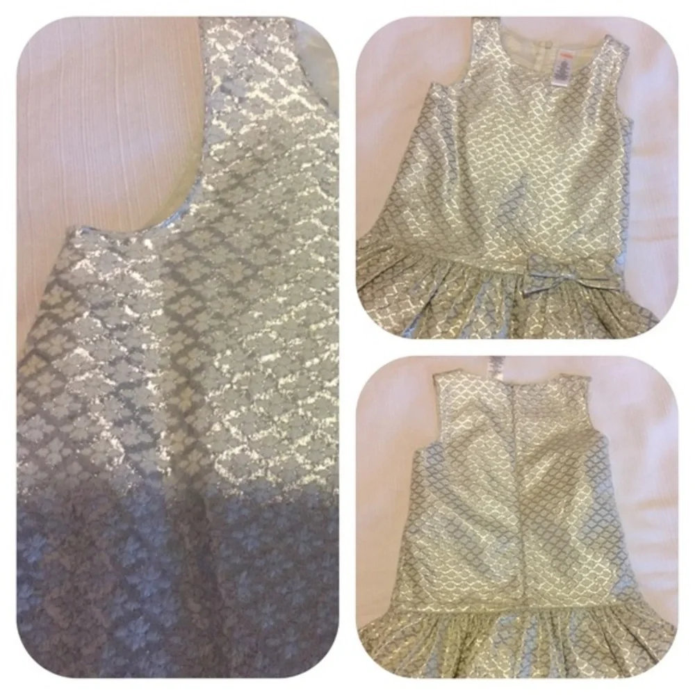 GYMBOREE lovely silver sleeveless dress EUC size 5t